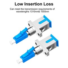 2-Pack LC to SC Adapter, Single Mode LC/UPC Male to SC/UPC Female Fiber Optic…