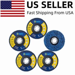 5”x7/8″ 5 Pack Poly Strip Disc Wheel Paint Rust Removal Clean Angle Grinder New