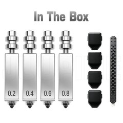4PK 0.2+0.4+0.6+0.8MM for Anycubic Kobra X/Kobra 4 Nozzle 0.4mm Nozzles Leak-Pro