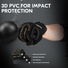 Vgo 1/2/3 Pairs Heavy Duty Work Gloves,Mechanic Gloves ImpactProtection (SL8849)