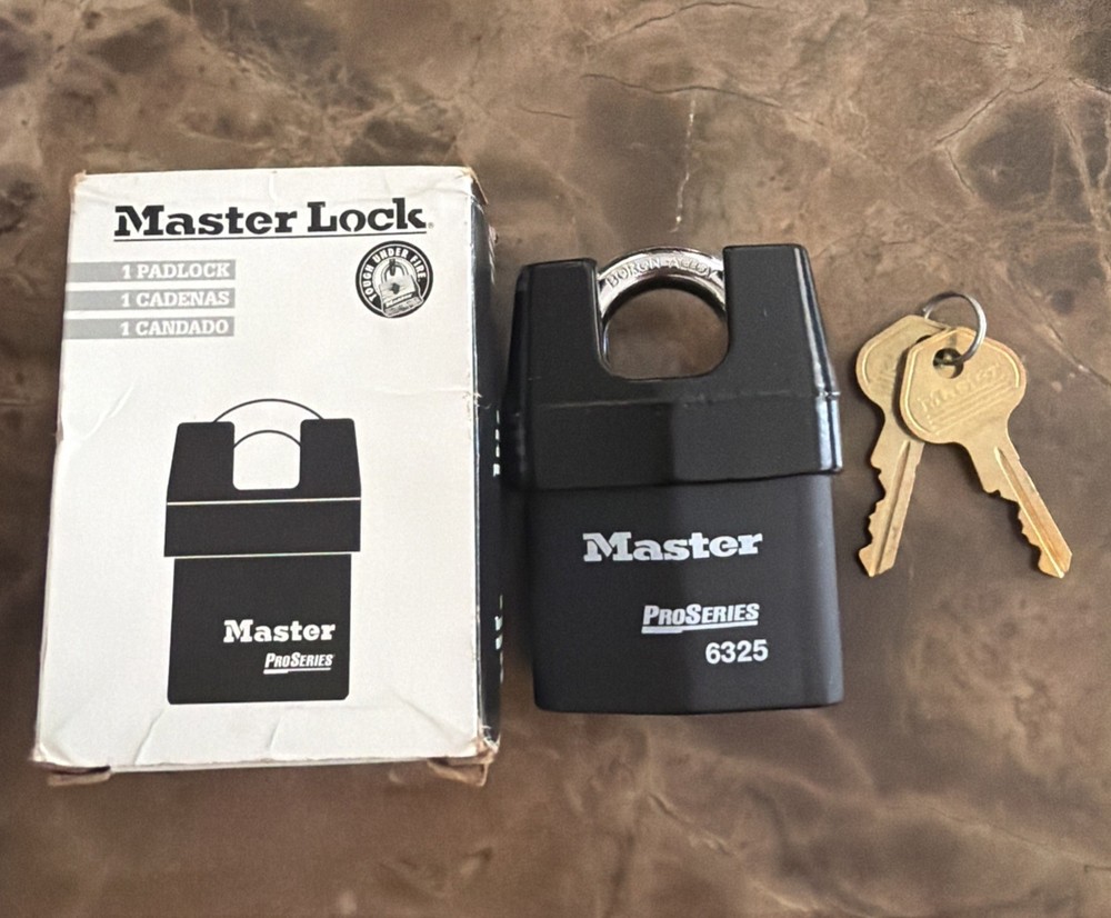 Master Lock 6325Ka Padlock, Keyed Alike, Partially Hidden Shackle, Rectangular