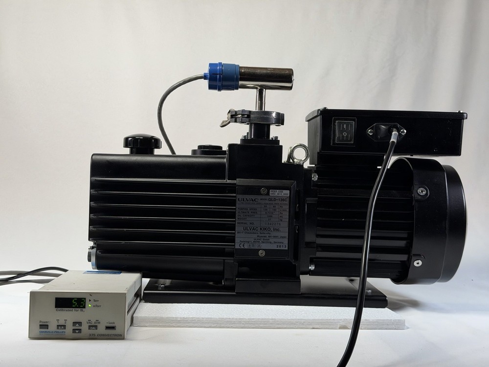 ULVAC GLD-136C Direct Drive Rotary Vane Vacuum Pump Tested 5.3 mTorr w/ VIDEO