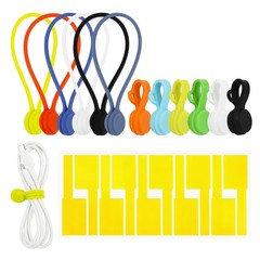 Silicone Magnetic Cable Ties Reusable Cord Organizer Twist Ties Silicone Cord…