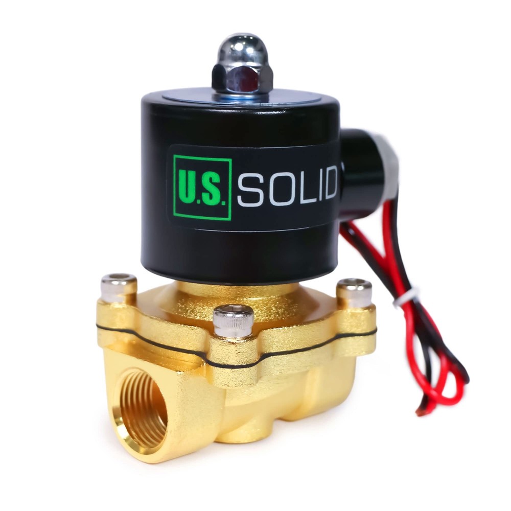 U.S. Solid Zinc-Alloy Solenoid Valve 1/2″ Electric Water Valve DC 12V NBR Seal