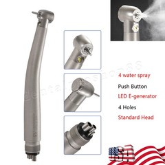 Standard Dental Fiber Optic LED E-generator high speed handpiece Turbine 4 Holes