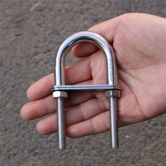 M8 Stainless Steel Square U Bolt Clamp Square Tube Clamps with Nut and Plate