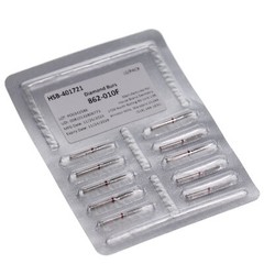 House Brand Dentistry 401721 HSB FG 862-010F Flame Fine Grit Diamond Burs 10/Pk