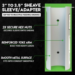 Staten Tools 441 – 3-1/2″ SHEAVE SLEEVE Adapter / Turns your 3″ Sheave – 3 1/2″