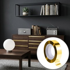 6 Rolls Metallic Mirror Tape, Gold & Silver 1/2 Inch Adhesive Mirror Tape Pol…
