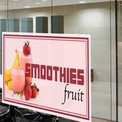 Decal Stickers Smoothies Fruit Restaurant Cafe Bar Vinyl Store Sign Label