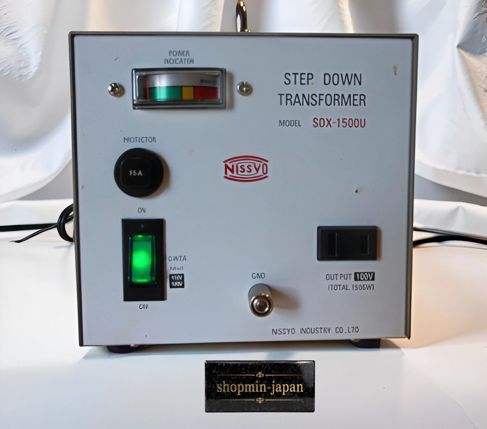 Nissyo SDX-1500U Step Down Transformer 1500W 120V to 100V Working from japan