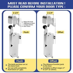 1-10X FOR KASON 1094 SURECLOSE HYDRAULIC DOOR CLOSER WITH FLUSH TO 3/4 INCH HOOK