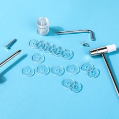 30 Pack 3/4 Inch Clear Plastic Washers, Flat 19 millimeters, Transparent