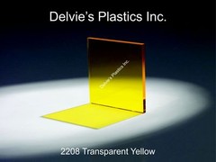 1/8″ 2208 Transparent Yellow Cell Cast Acrylic Sheet 12″ x 24″