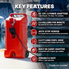 TERA PUMP TRFA03-GC Automatic Gas Caddy Fuel Transfer Pump Auto-Stop Sensor 2017