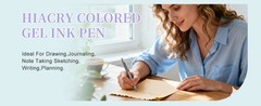 HIACRY 8 Pack Colorful Gel Ink Pens，Quick-Dry 0.7mm Fine Point Fidget Pens for