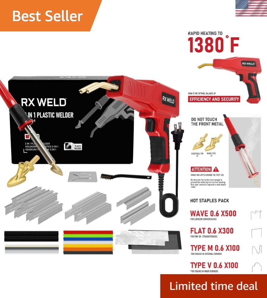Plastic Welder, 2 in 1 Welding Kit Repair Welder Kit 1000PCS Hot Stapler for …