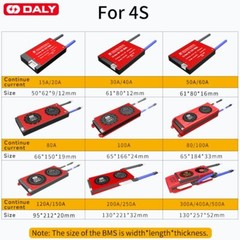 Daly Smart BMS LI-ION 4S 12V 20A 40A 100A 200A 300A LITHIUM Protection Balance