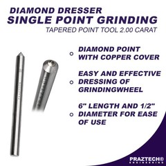 ® Diamond Dresser Single Point Grinding Wheel Tapered Point Tool 2.00 Carat -…