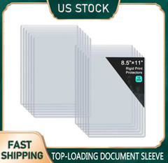 8.5 X 11 Hard Plastic Sheet Protectors Rigid Print Protectors Clear Waterpro