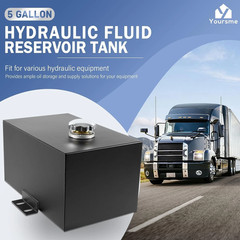 5 Gallon Hydraulic Fluid Reservoir Tank with Outlet 0.75″ FNP & Inlet 1.5″ FNPT