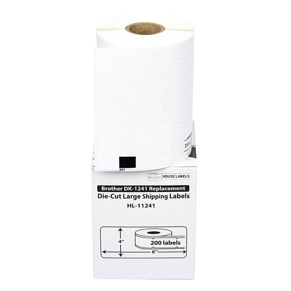 Non-OEM Fits BROTHER DK-1241 Labels (4″ x 6″) – (4) Rolls of 200