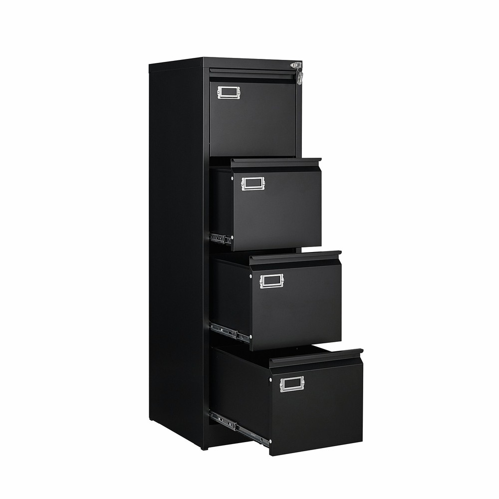 4 Drawer File Cabinet with Lock Metal Vertical Filing Cabinet for Office Home