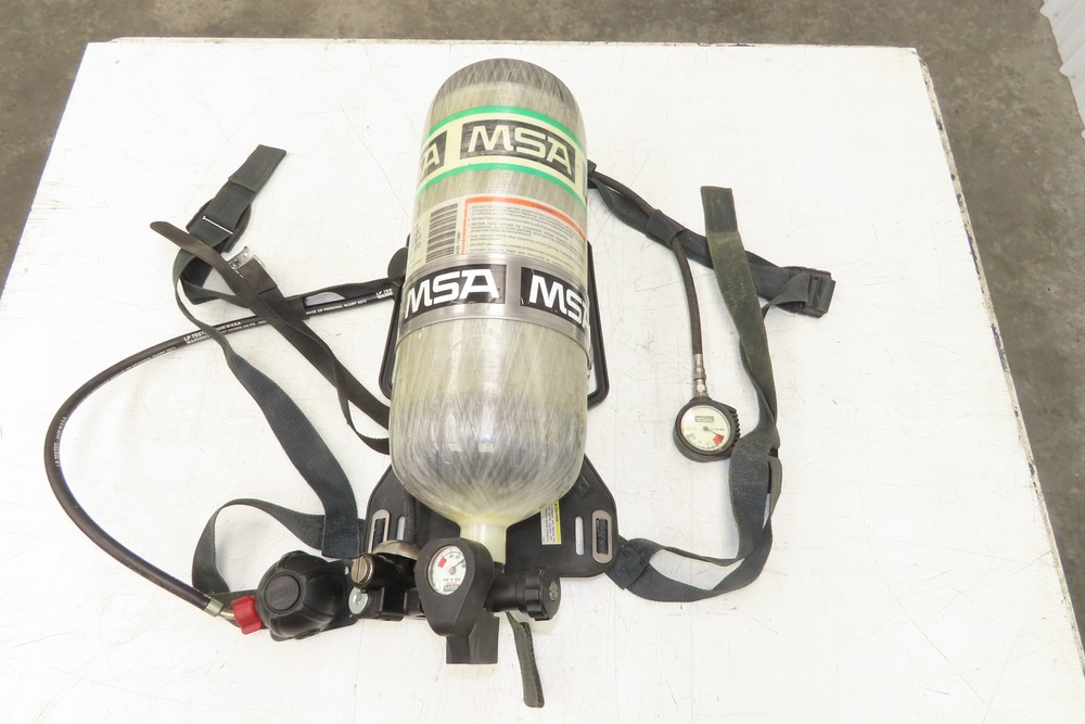 MSA H-60SL SCBA 60 Min Respirator Tank Air Cylinder Firefighter Backpack Harness