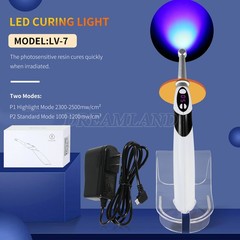 NEW 1S LED Dental Curing Light Lamp Cordless metal head 2300mw/cm2 black