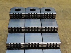 Set of 3 SMW AUTOBLOK GST 260 quick change monoblock stepped steel hard jaws