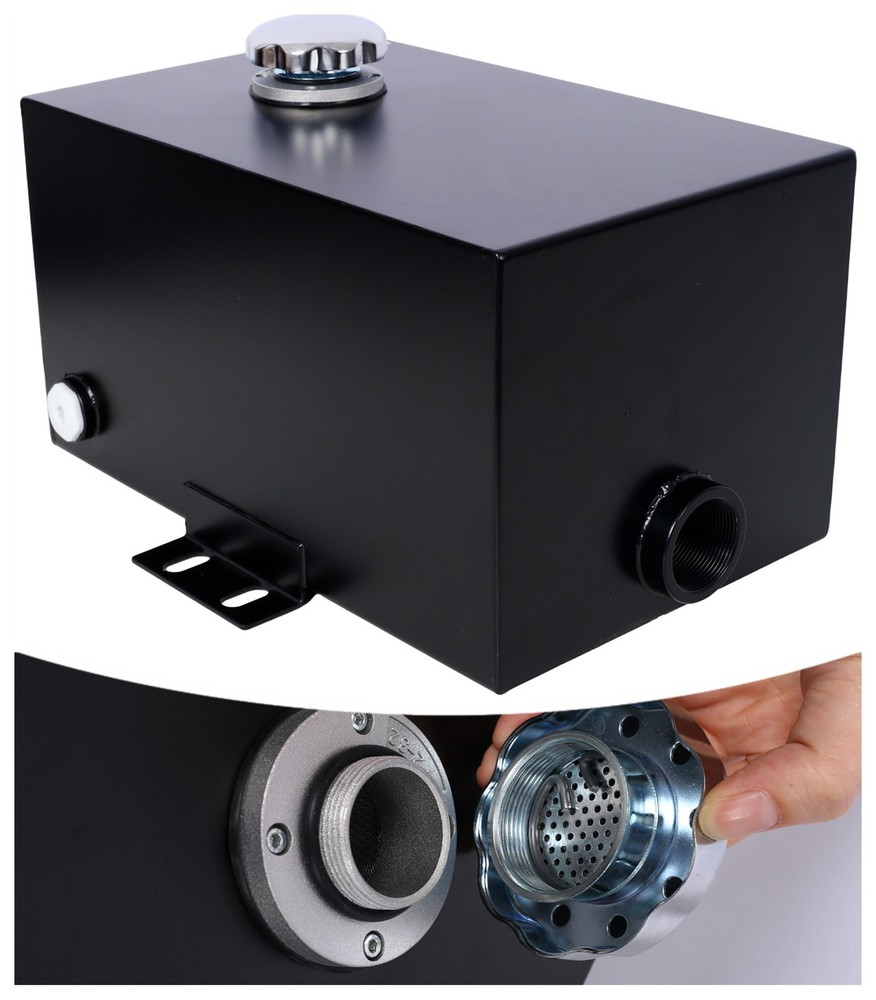5Gal 14 Gauge Hydraulic Fluid Steel Reservoir Tank w/ Inlet 1-1/2″ FNPT & Outlet