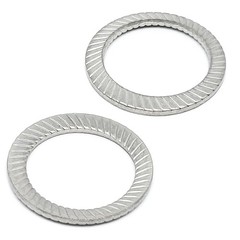 20 PCS M12 Double Side Lock Conical Washer 304 Stainless 12x18x1.1mm Thick Nut