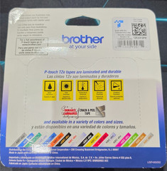 NEW Brother TZe-2312PK P-Touch Label Tape Black on White 1/2″ 12mm Value 2 Pack
