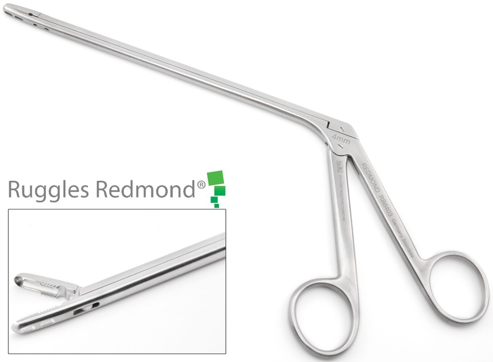 RUGGLES RB6403 Ivd Rongeur Straight Fenestrated Serrated Peapod 4.5x13mm Bite 6″