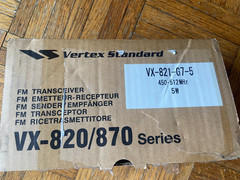 NEW Vertex Standard 820/870 450-512 Mhz