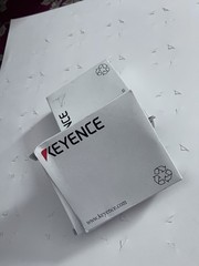 This is a Keyence LR-ZB100CP self-contained CMOS laser sensor.