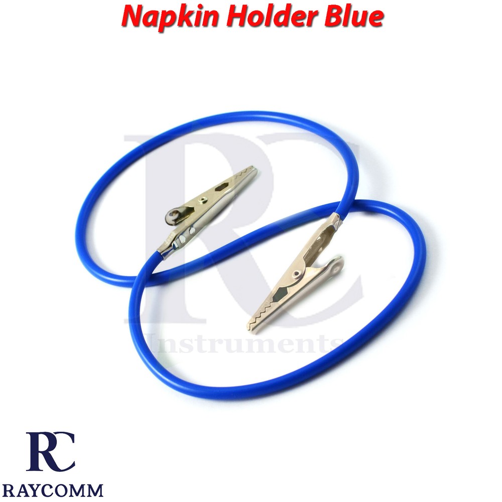 Orthodontic Napkin Holder Bib Clips Dental Napkin Holder Flexible Plastic Blue