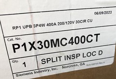 Siemens P1X30MC400CT 400A 208Y/120V Panel Board Interior with 60A Breakers
