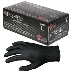 MCR Safety 6016B NitriShield™ w/ Grippaz™ Technology 9.5″ 6 mil Black