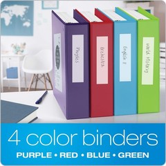 3 Ring Binders, Binders for and Office, Durable 2 Inch Binder with Round Ring…