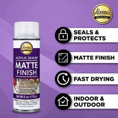 Aleene’s Spray Finish 6oz Acrylic Sealer, 6 Ounce (Pack 6 OZ, Clear – Matte