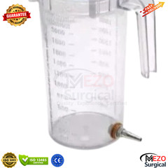 Liposuction reusable fat collector canister 2000ml with on off value