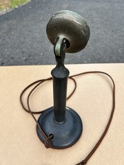 VINTAGE WESTERN ELECTRIC COMPANY CANDLESTICK PHONE JAN. 26, 1915 DISPATCH BRASS