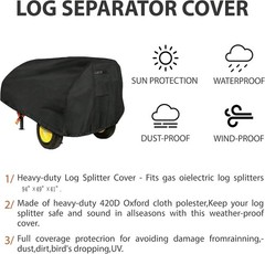 Heavy Duty Log Splitter Cover, Waterproof Oxford Cloth, for 15-45 Ton Gas or …