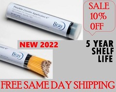 Silver Nitrate Sticks 6″ Caustic Applicator 100/Tube Double Dipped, exp 2027
