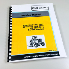 Cub Cadet 1050 1204 1210 1211 Lawn Garden Tractor Service Repair Shop Manual