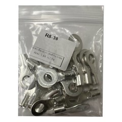 (25) Non-Insulated 8 Gauge 3/8″ Ring Terminal Uninsulated Wire Connector – USA