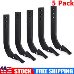 5pcs Box Blade Shank, 16” Scarifier Shank, 3 Holes Box Scraper Shank With Teeth