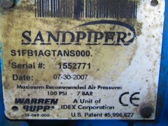 🤓 SANDPIPER DOUBLE DIAPHRAGM PUMP 1” NPT 45 GPM 1/2” FNPT AIR S1FB1AGTANS000