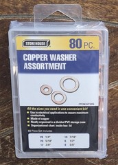 STOREHOUSE 80pc Copper Washer Assortment with Storage Case #67526